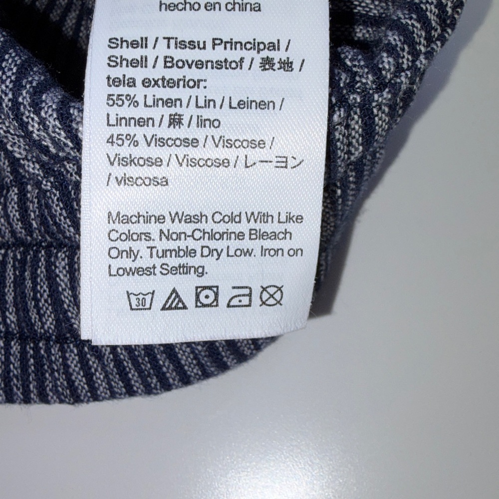 J. Crew Navy Striped Linen Blend Shorts - Picture 4 of 4